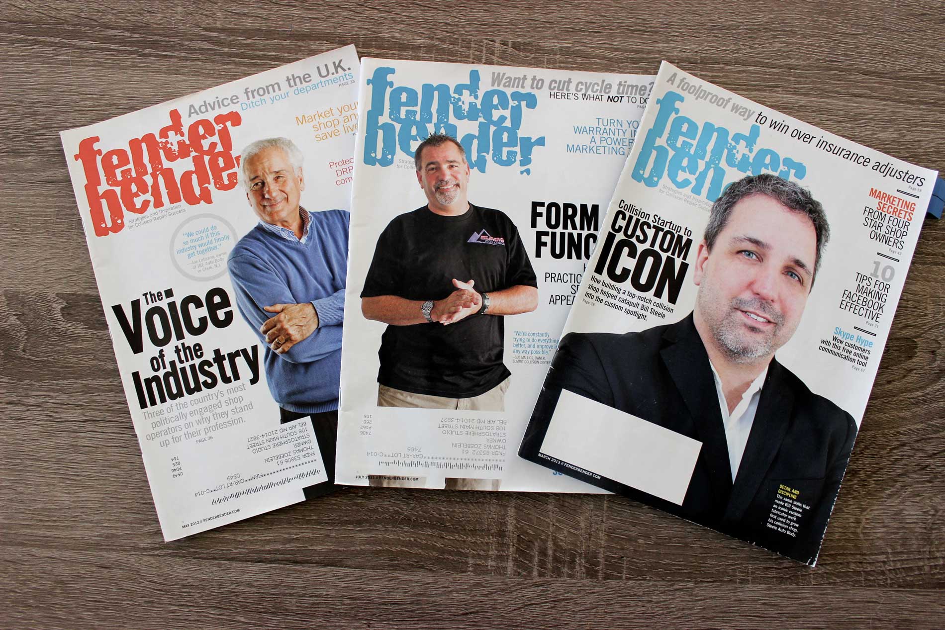 Fender Bender Magazine issues Stratosphere Studio has been featured in